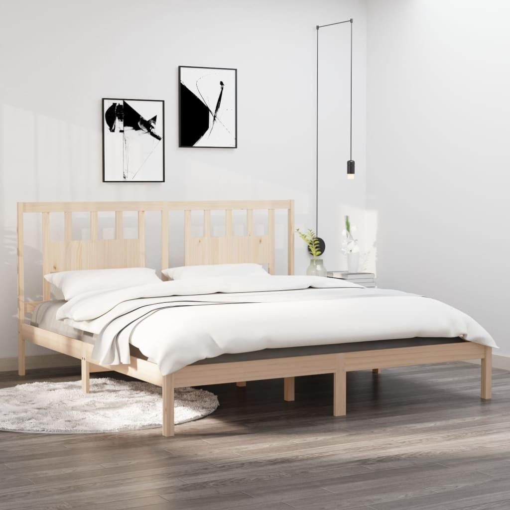 Sengeramme 200x200 cm massivt fyrretræ