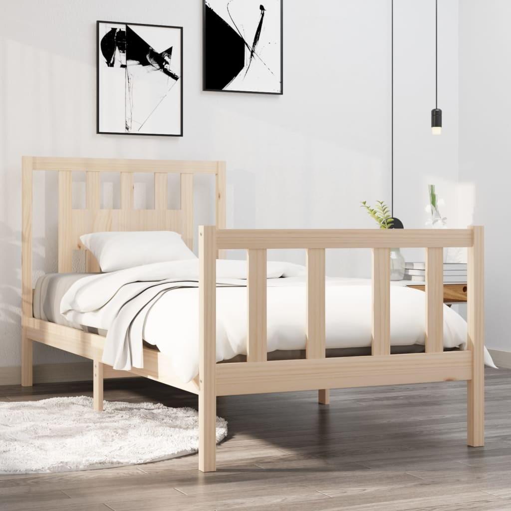 Sengeramme 75x190 cm massivt træ