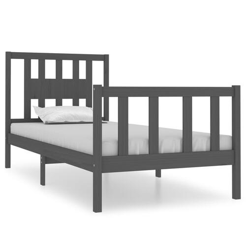 Sengeramme 75x190 cm Small Single massivt træ grå