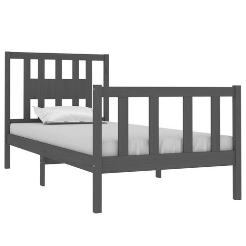 Sengeramme 75x190 cm Small Single massivt træ grå