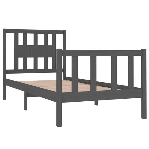 Sengeramme 75x190 cm Small Single massivt træ grå