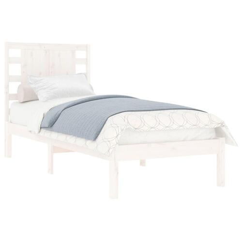 Sengeramme 75x190 cm Small Single massivt træ hvid