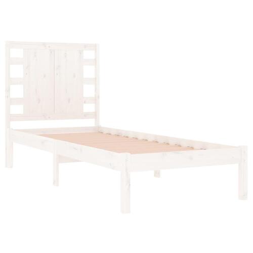 Sengeramme 75x190 cm Small Single massivt træ hvid