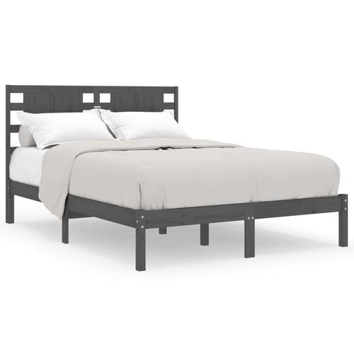 Sengeramme 120x190 cm Small Double massivt træ grå