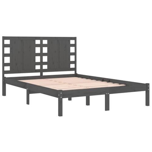 Sengeramme 120x190 cm Small Double massivt træ grå