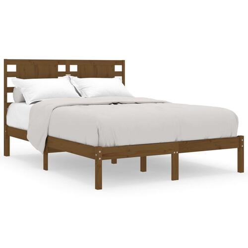 Sengeramme 120x190 cm Small Double massivt træ gyldenbrun