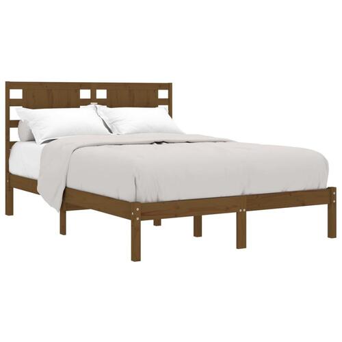 Sengeramme 120x190 cm Small Double massivt træ gyldenbrun
