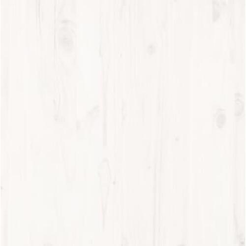 Sengeramme 135x190 cm dobbelt massivt fyrretræ hvid