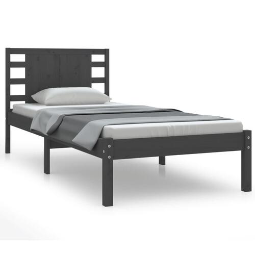 Sengeramme 100x200 cm massivt fyrretræ grå