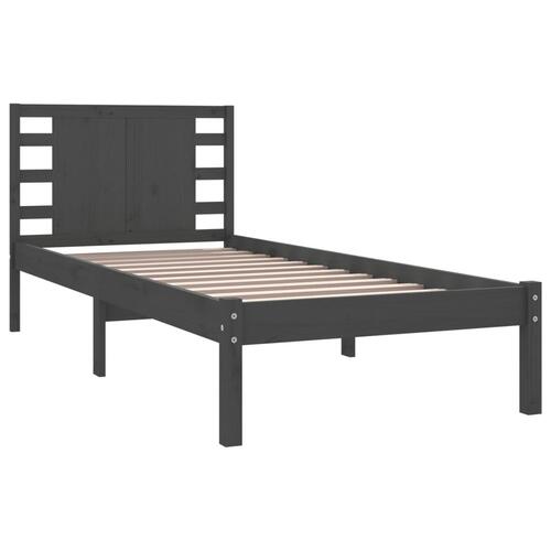 Sengeramme 100x200 cm massivt fyrretræ grå