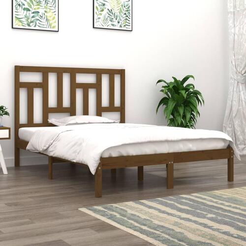 Sengeramme 120x190 cm Small Double massivt træ gyldenbrun