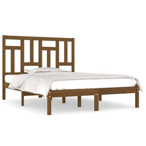 Sengeramme 120x190 cm Small Double massivt træ gyldenbrun