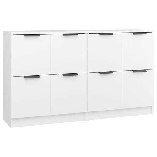 Skænke 2 stk. 60x30x70 cm konstrueret træ hvid