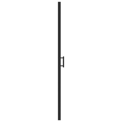 Brusedør 100x178 cm halvmatteret hærdet glas sort