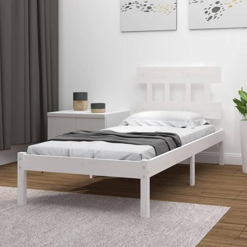 Sengeramme 100x200 cm massivt træ hvid