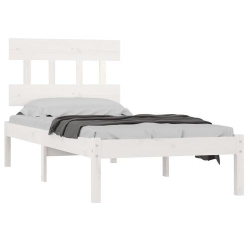 Sengeramme 100x200 cm massivt træ hvid