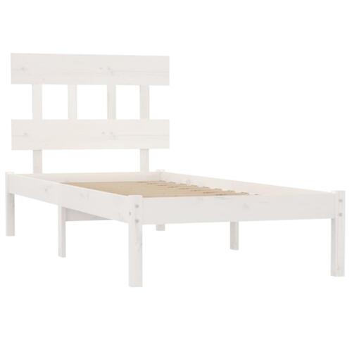 Sengeramme 100x200 cm massivt træ hvid