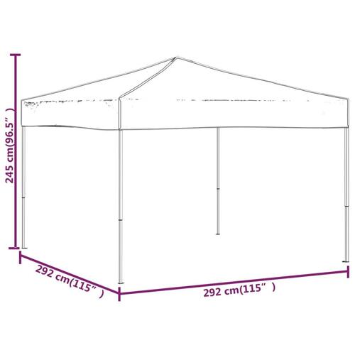 Foldbart festtelt 3x3 m gråbrun