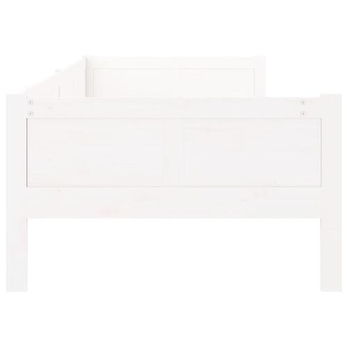 Daybed 90x200 cm massivt fyrretræ hvid