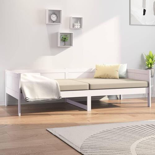 Daybed 90x200 cm massivt fyrretræ hvid
