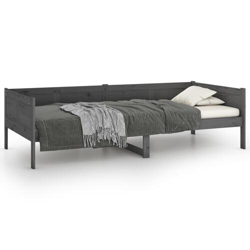 Daybed 90x200 cm massivt fyrretræ grå
