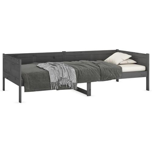 Daybed 90x200 cm massivt fyrretræ grå