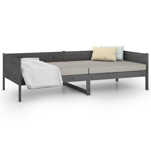 Daybed 90x200 cm massivt fyrretræ grå