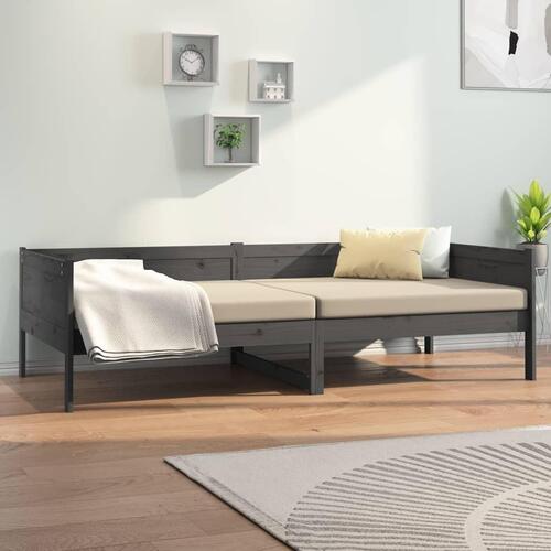 Daybed 90x200 cm massivt fyrretræ grå