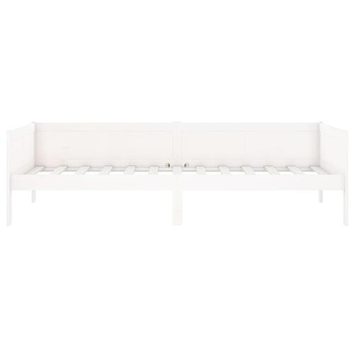 Daybed massivt fyrretræ hvid 90x190 cm