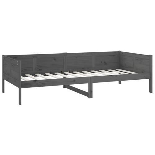 Daybed massivt fyrretræ grå 90x190 cm