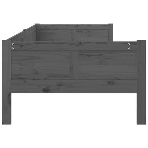 Daybed massivt fyrretræ grå 90x190 cm