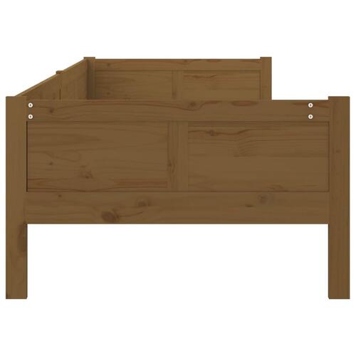 Daybed massivt fyrretræ gyldenbrun 90x190 cm