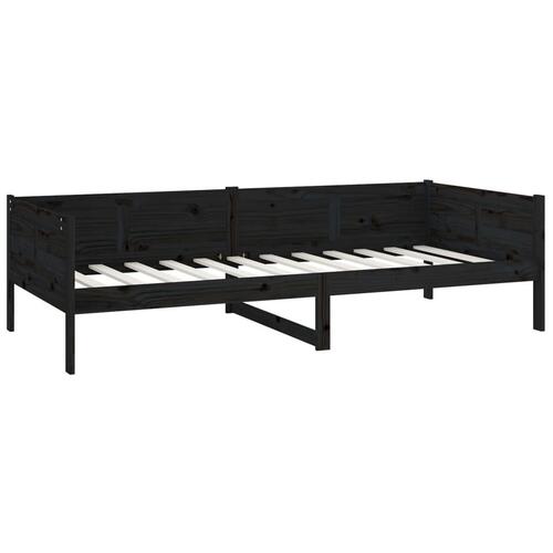 Daybed massivt fyrretræ sort 90x190 cm
