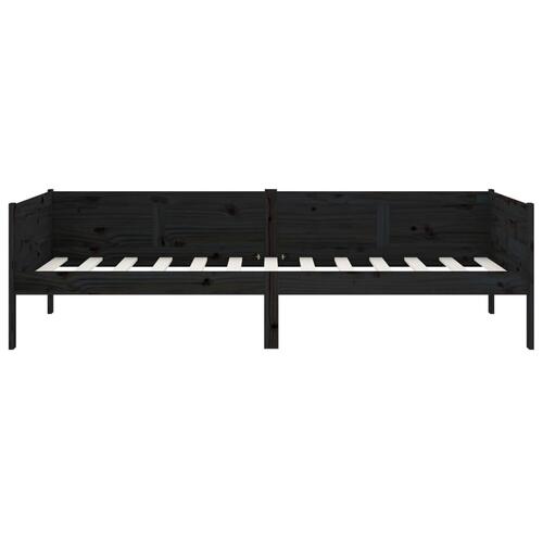 Daybed massivt fyrretræ sort 90x190 cm