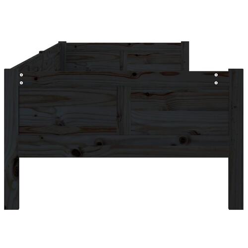 Daybed massivt fyrretræ sort 90x190 cm