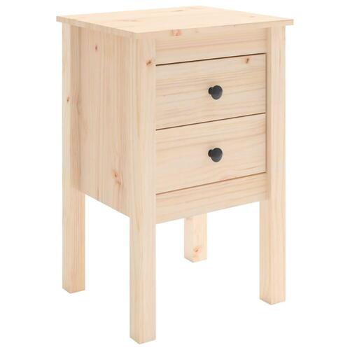 Sengebord 40x35x61,5 cm massivt fyrretræ