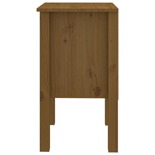 Sengeborde 2 stk. 40x35x61,5cm massivt fyrretræ gyldenbrun
