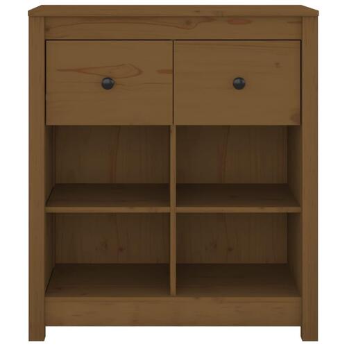 Skænk 70x35x80 cm massivt fyrretræ gyldenbrun