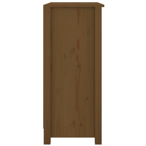 Skænk 70x35x80 cm massivt fyrretræ gyldenbrun