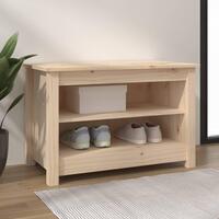 Skobænk 70x38x45,5 cm massivt fyrretræ
