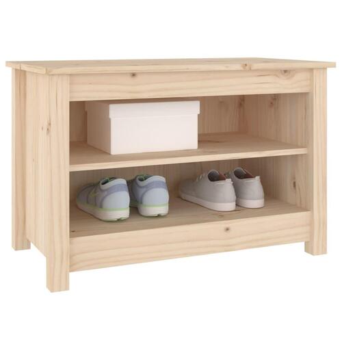 Skobænk 70x38x45,5 cm massivt fyrretræ