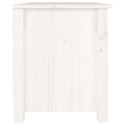 Skobænk 70x38x45,5 cm massivt fyrretræ hvid