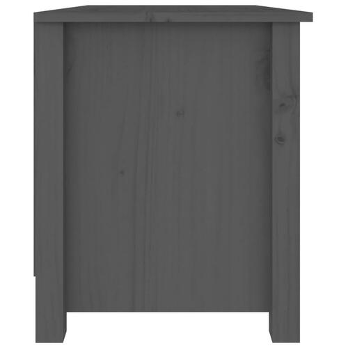 Skobænk 70x38x45,5 cm massivt fyrretræ grå