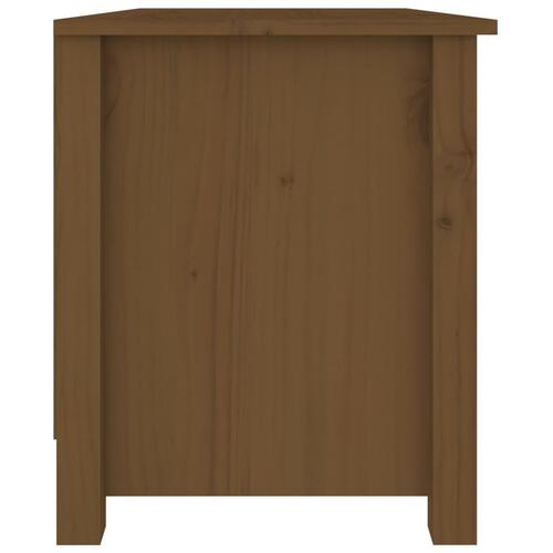 Skobænk 70x38x45,5 cm massivt fyrretræ gyldenbrun