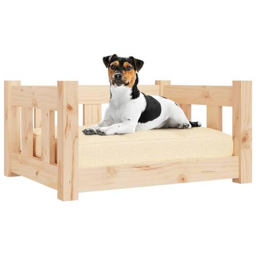 Hundeseng 55,5x45,5x28 cm massivt fyrretræ