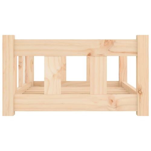 Hundeseng 65,5x50,5x28 cm massivt fyrretræ