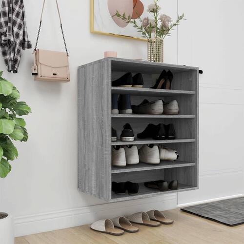 Skoskab 60x35x70 cm konstrueret træ grå sonoma-eg