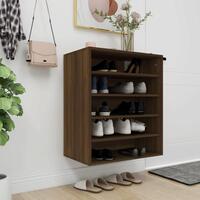 Skoskab 60x35x70 cm konstrueret træ brun egetræsfarve