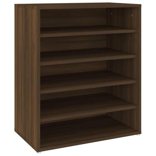 Skoskab 60x35x70 cm konstrueret træ brun egetræsfarve