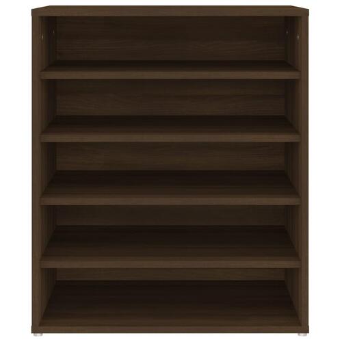 Skoskab 60x35x70 cm konstrueret træ brun egetræsfarve